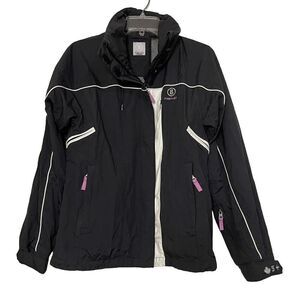 BOGNER FIRE + ICE BLACK SKI SNOWBOARDING FULL ZIP UP JACKET WOMEN SIZE 4 SMALL